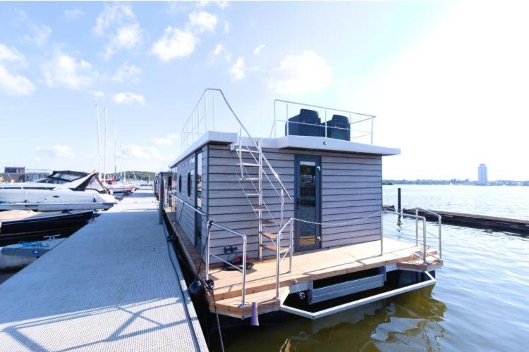 Hausboot Fjord Aries Mit Dachterrasse In Schleswig Hotell Eksteriør bilde